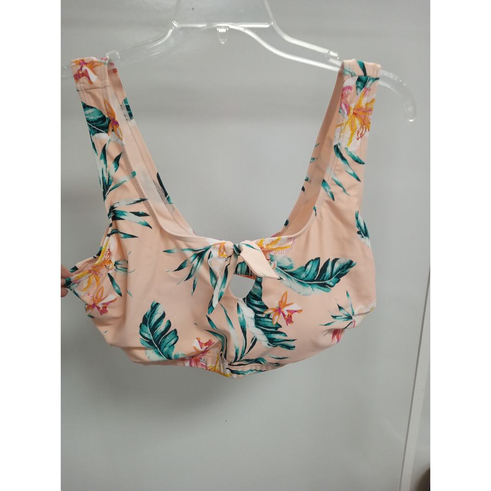 LYSA Swim *TOP ONLY* NWOT Peach with Hawaiian Floral Print 2X 22W-24W 0310